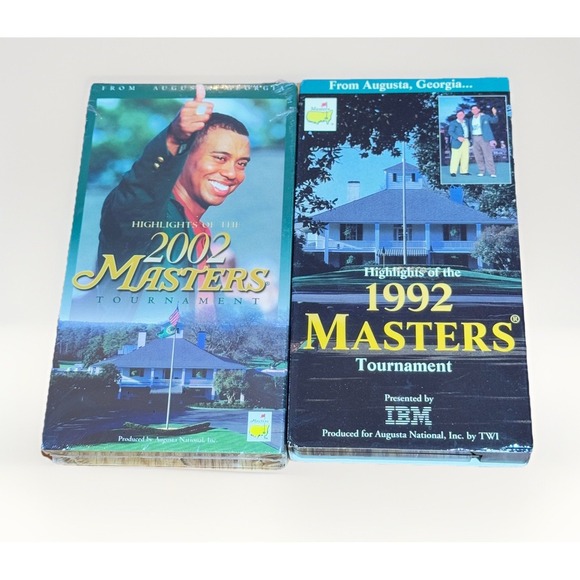 VTG Masters Tournament Golf Highlights VHS 1992 & 2002 (SEALED) Augusta National - Picture 1 of 3